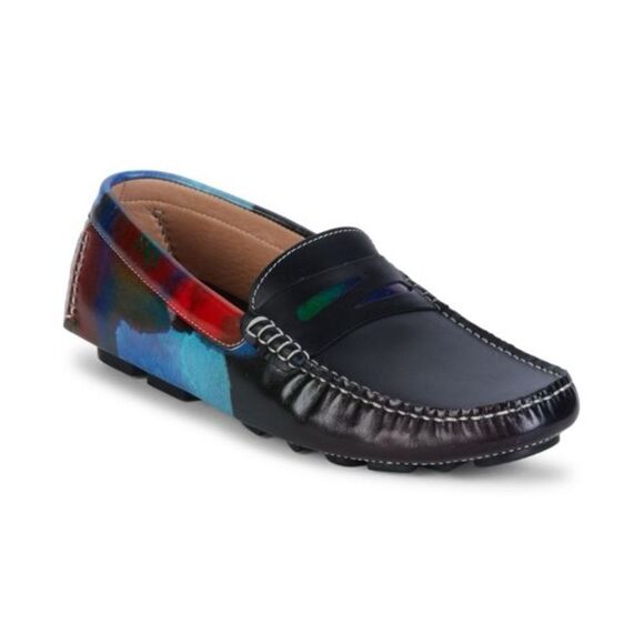 Robert Graham Sonny Leather Loafer Black/Multi
 NWOT main image 15